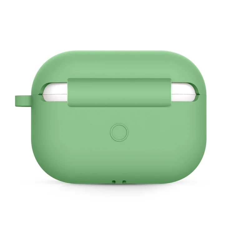 Thick Silicone Cover Case Bluetooth-compatible Earphones Protector for Apple AirPods Pro - Mint Green