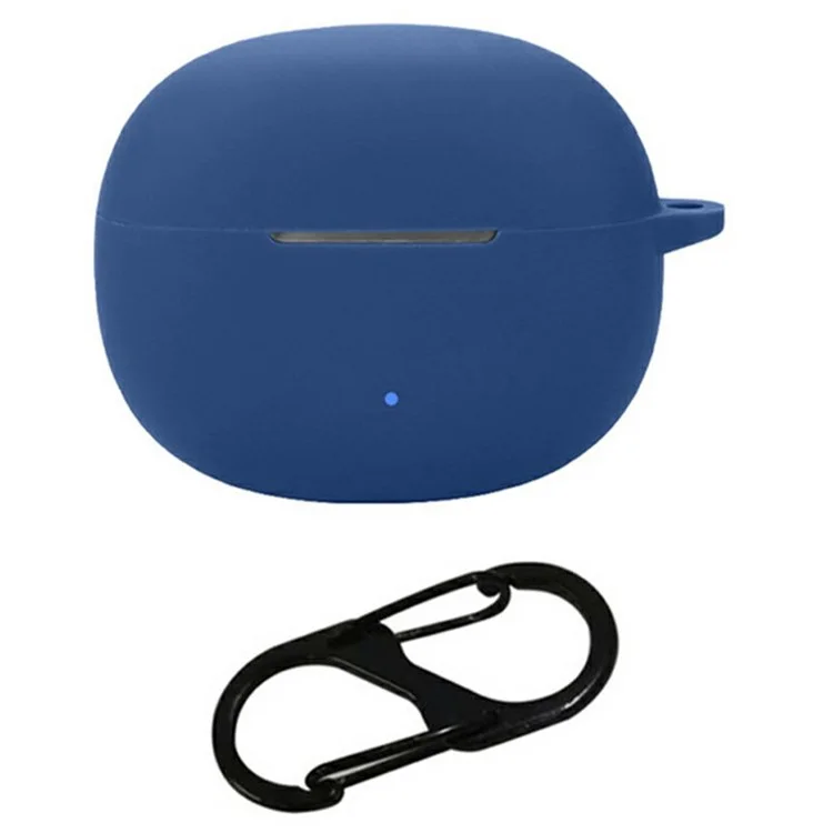 For Edifier R1 Silicone Case Cover with Anti Lost Buckle Clip-On Bluetooth-compatible Earphones Protective Sleeve - Dark Blue