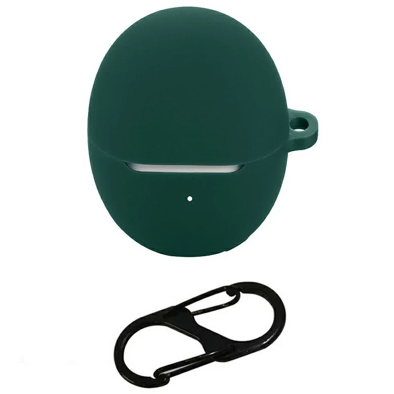 For Honor TiinLab S7 Bluetooth-compatible Earbuds Case with Anti Lost Buckle Silicone Protective Cover - Blackish Green