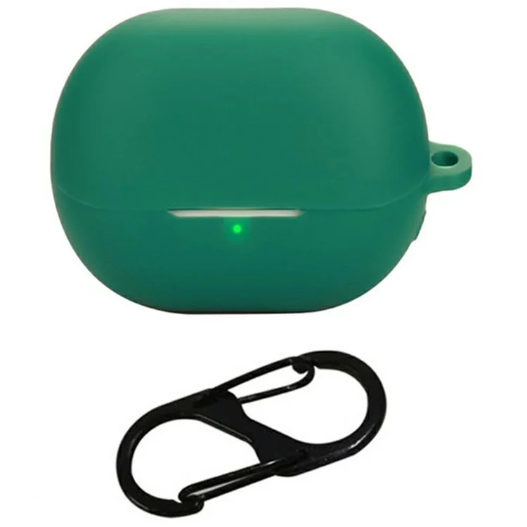 For SoundPEATS UU Ear Clip Bluetooth-compatible Earphones Case with Anti Lost Buckle Silicone Protective Cover - Blackish Green