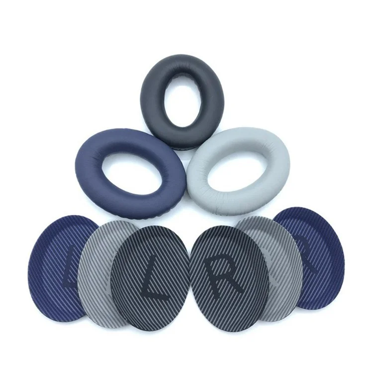 1Pair Replacement Ear Pads for Bose QuietComfort 35  /  25  /  15  /  2  /  AE2 Headphones Earpads Cushions - Apricot+Blue