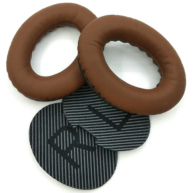 1Pair Replacement Ear Pads for Bose QuietComfort 35  /  25  /  15  /  2  /  AE2 Headphones Earpads Cushions - Coffee+Black