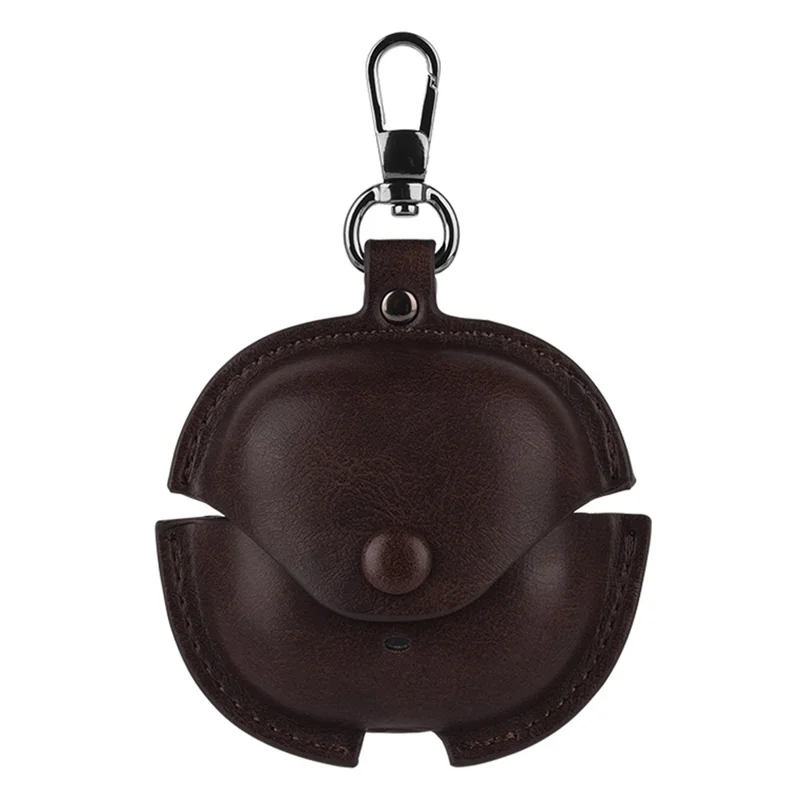 For Xiaomi Redmi Buds 8 Lite / Buds 6 Lite Charging Case Cover Leather + PC Earbuds Protective Case - Dark Brown