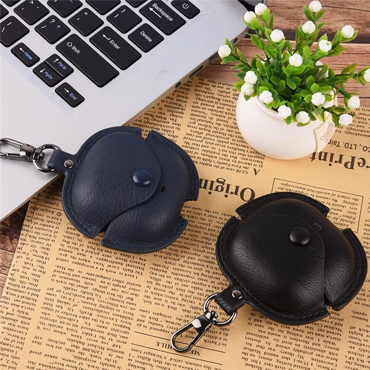For Xiaomi Redmi Buds 6 Lite Charging Case Cover Leather + PC Earbuds Protective Case - Blue