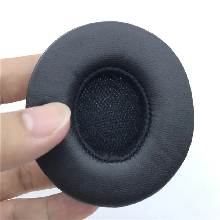 1 Par de almohadillas de piel sintética para auriculares Beats Solo3/Solo2 Bluetooth - Negro