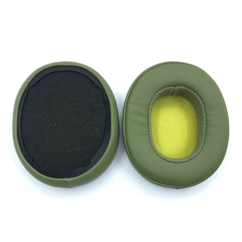 1 Pair Replacement Earpads For Skullcandy Hesh 3 Wireless / Crusher 3.0 Protein Leather Ear Pads Ear Cushions - Green