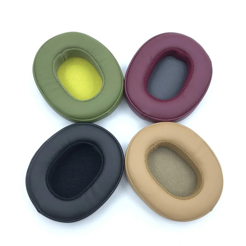1 Pair Replacement Earpads For Skullcandy Hesh 3 Wireless / Crusher 3.0 Protein Leather Ear Pads Ear Cushions - Khaki