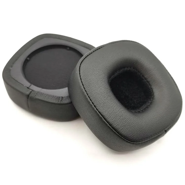 1 Pair Headphone Earpads For Marshall Major IV Protein Leather Replacement Cushions Earcups - Black