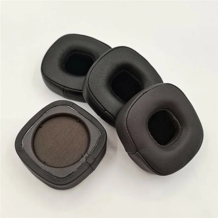 1 Pair Headphone Earpads For Marshall Major IV Protein Leather Replacement Cushions Earcups - Black