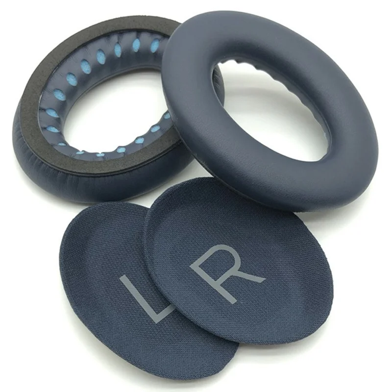 1 Pair Headphones Earpads For Bose QuietComfort 45 Replacement Ear Pads Cushions Comfortable Wear - Dark Blue