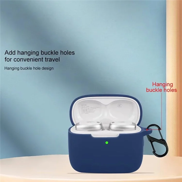 Für Edifier Neodots Silikonhülle mit Verlustschnalle Schutzhülle für Bluetooth-Kopfhörer - Dunkelblau
