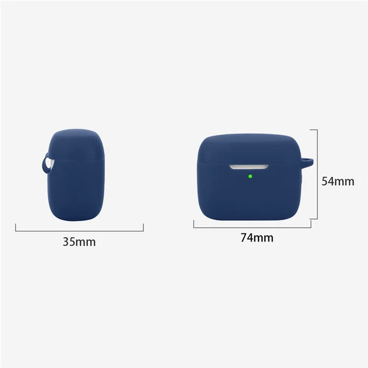 Für Edifier Neodots Silikonhülle mit Verlustschnalle Schutzhülle für Bluetooth-Kopfhörer - Dunkelblau