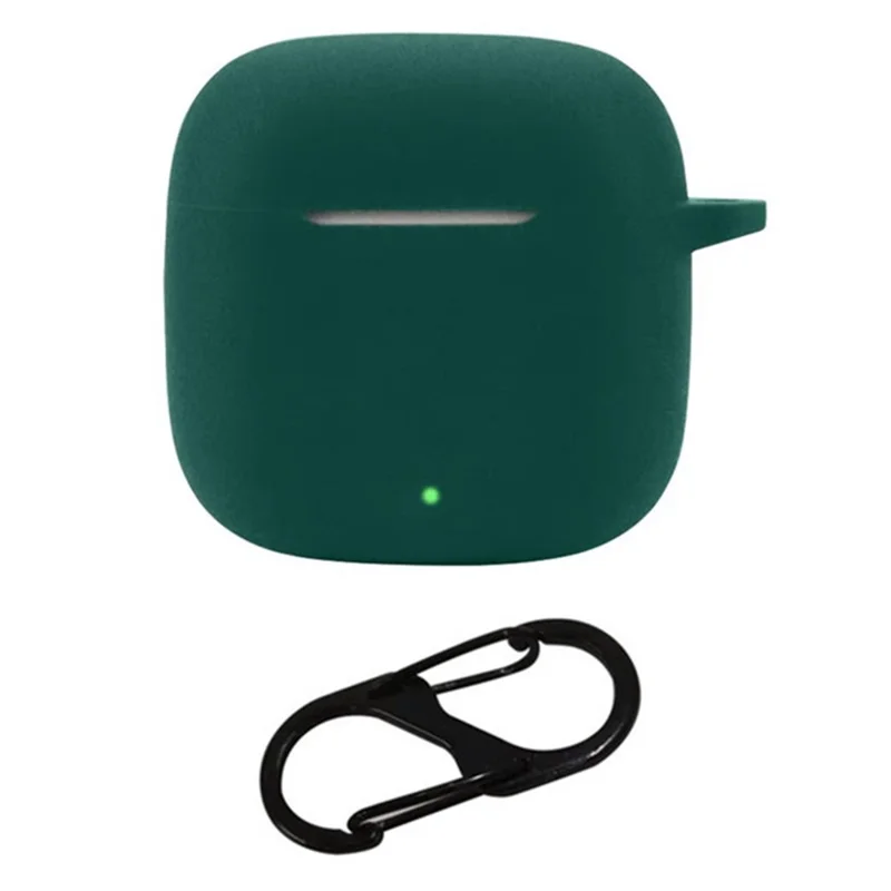 Чехол для Bluetooth-наушников Huawei Freebuds SE 3 с противоугонной пряжкой и силиконовой защитной крышкой - черно-зеленый