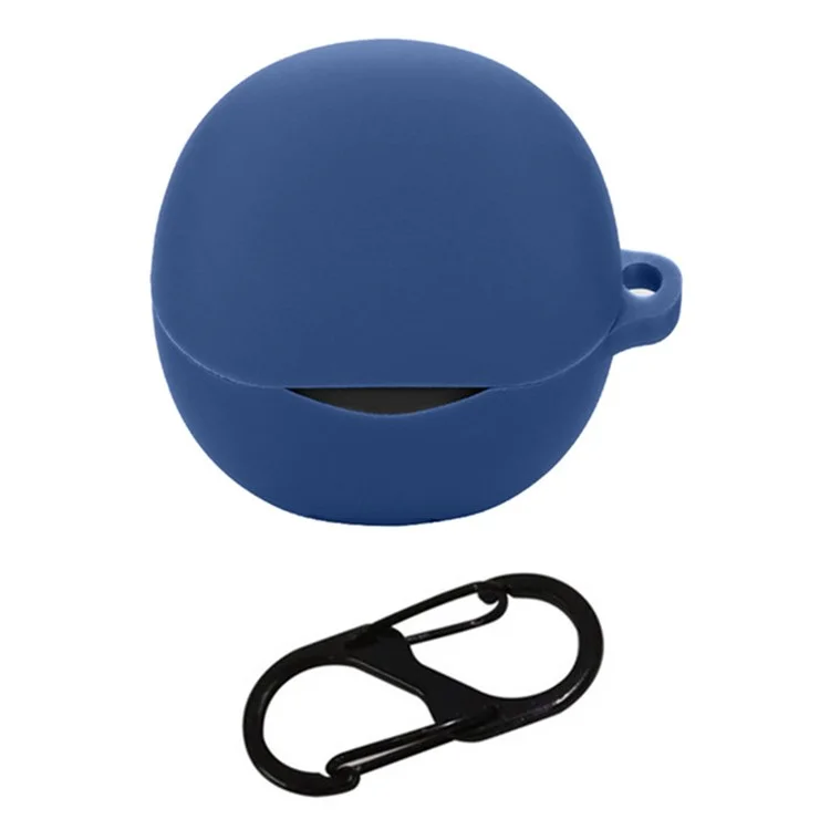Funda protectora de silicona con hebilla antirrobo para auriculares Bluetooth QCY Ailybuds Clear - Azul oscuro