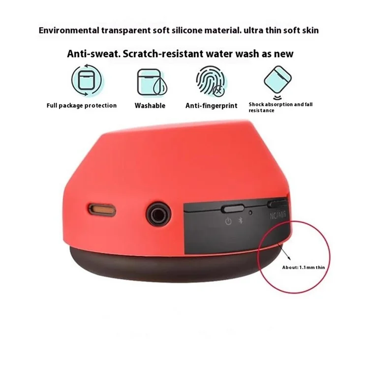 Ensemble de protection pour casque Sony WH-1000XM5 - Housse de bandeau + Housse d'oreillette extérieure + Étui en silicone pour coussinet d'oreille - Gris rose