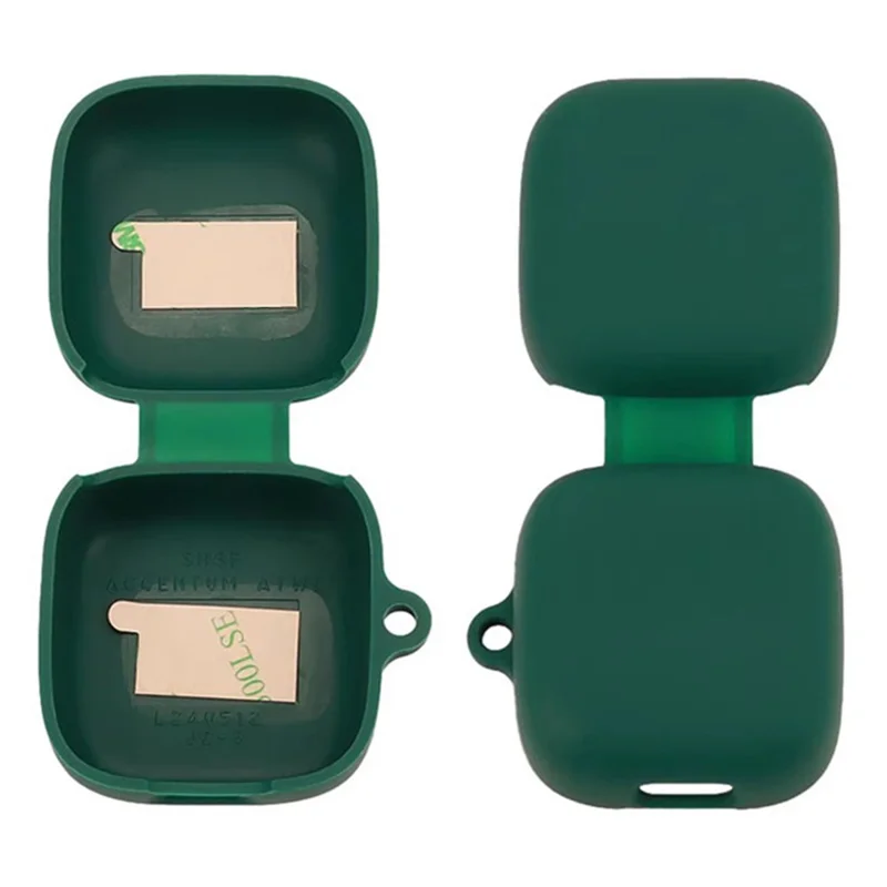 For Sennheiser ACCENTUM Silicone Case with Anti Lost Buckle Bluetooth-compatible Earphones Protective Cover - Blackish Green