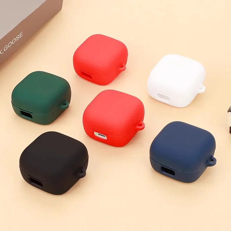 For Sennheiser ACCENTUM Silicone Case with Anti Lost Buckle Bluetooth-compatible Earphones Protective Cover - Blackish Green