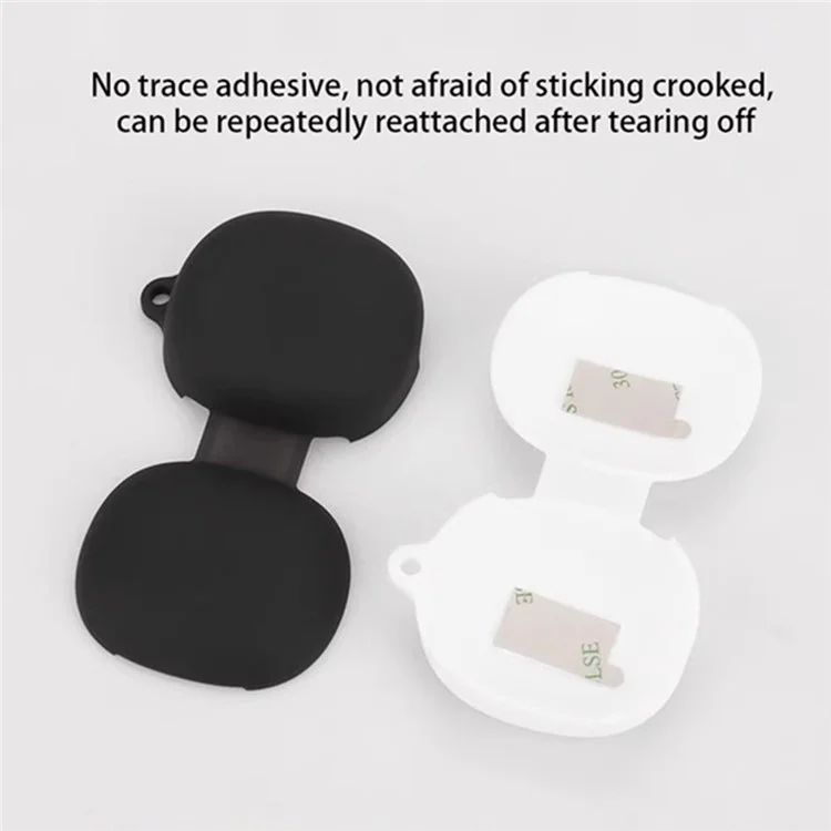 For QCY MeloBuds N30 Silicone Case with Anti Lost Buckle Bluetooth-compatible Earphones Protective Cover - Dark Blue