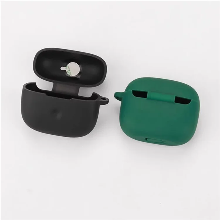 For Bowers & Wilkins Pi6 Silicone Case with Anti Lost Buckle Bluetooth-compatible Earphones Protective Cover - Orange