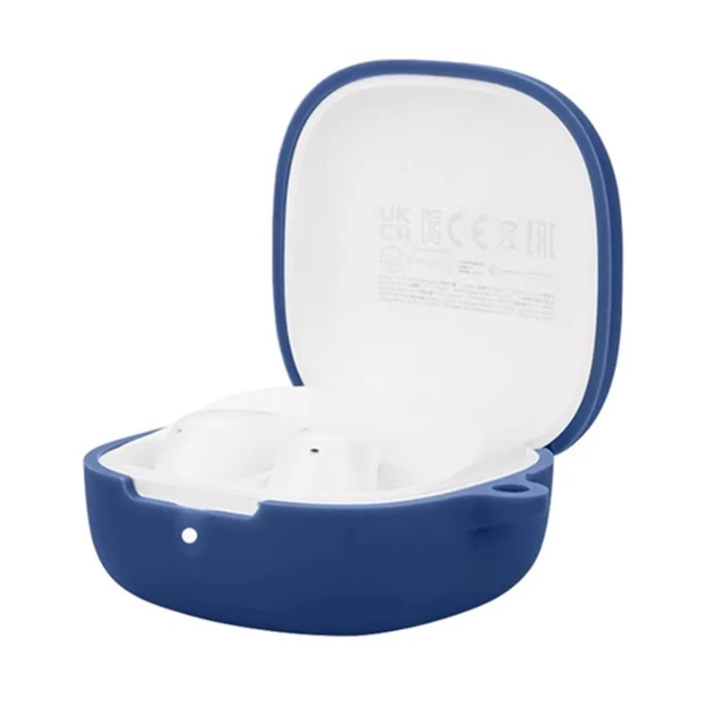 For Xiaomi Redmi Buds SE Silicone Case with Anti Lost Buckle Bluetooth-compatible Earphones Protective Cover - Dark Blue