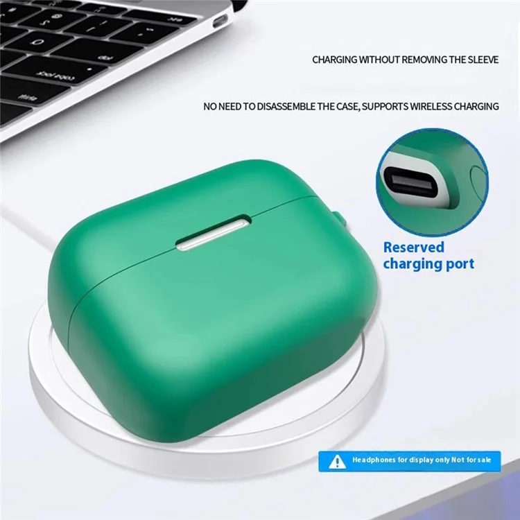 For Anker Soundcore Aero Clip Silicone Case with Anti Lost Buckle Bluetooth-compatible Earphones Protective Cover - Red