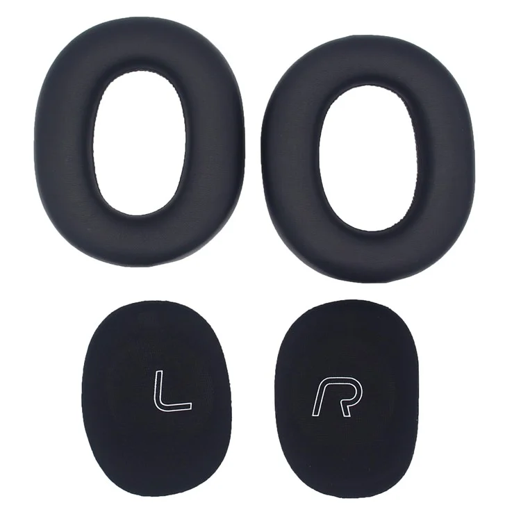JZF-529 1 Pair for Edifier W860NB Pro / W860 Pro Headphone Earpads Replacement Cushions - Protein Leather / Black