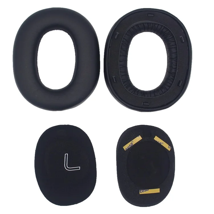JZF-529 1 Pair for Edifier W860NB Pro / W860 Pro Headphone Earpads Replacement Cushions - Protein Leather / Black