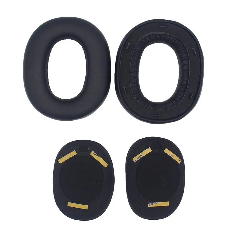 JZF-529 1 Pair for Edifier W860NB Pro / W860 Pro Headphone Earpads Replacement Cushions - Protein Leather / Black