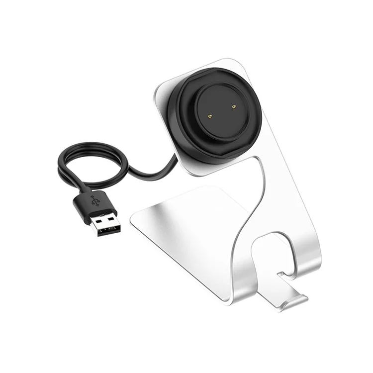 Aluminum Alloy Bracket Charging Dock Smart Watch Charger for Huami Amazfit GTS 2 Mini / Bip 3 / GTR Mini (A2174) - Silver