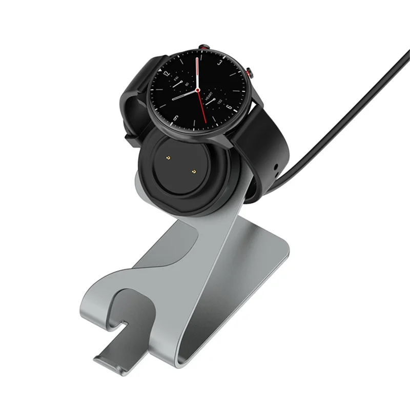 Aluminum Alloy Bracket Charging Dock Smart Watch Charger for Huami Amazfit GTS 2 Mini / Bip 3 / GTR Mini (A2174) - Grey