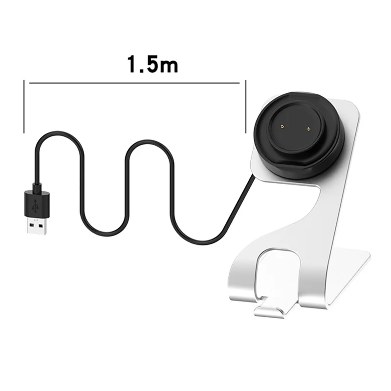 Aluminum Alloy Bracket Charging Dock Smart Watch Charger for Huami Amazfit GTS 2 Mini / Bip 3 / GTR Mini (A2174) - Grey