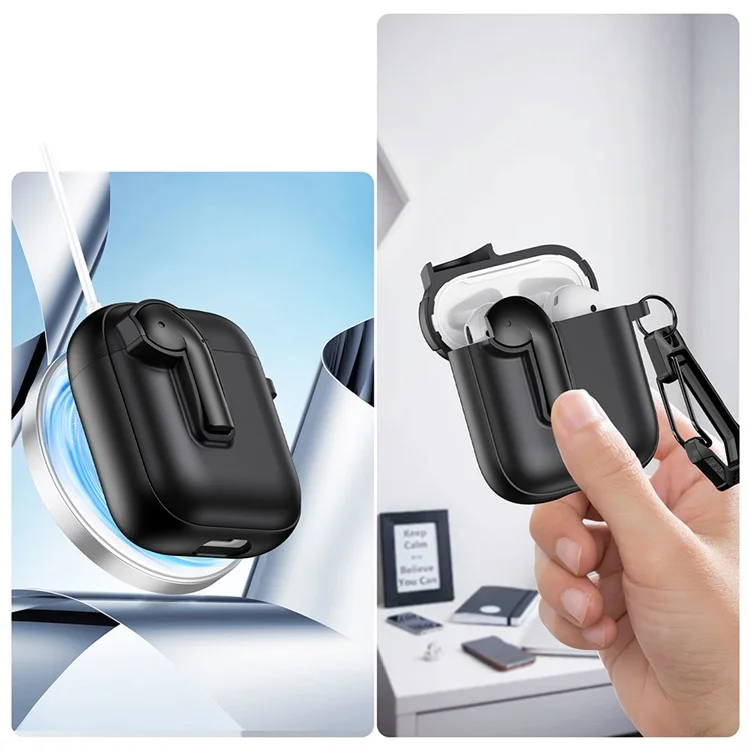Cover Colorato per Auricolari AirPods con Custodia di Ricarica Wireless (2019) / AirPods con Custodia di Ricarica (2016) - Bianco / Arancione