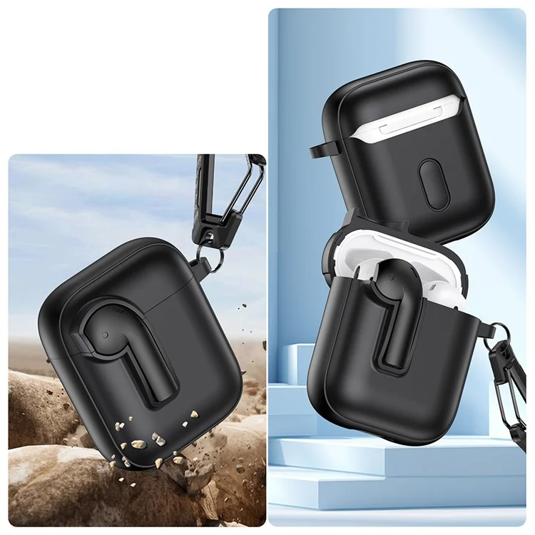 Cover Colorato per Auricolari AirPods con Custodia di Ricarica Wireless (2019) / AirPods con Custodia di Ricarica (2016) - Bianco / Arancione