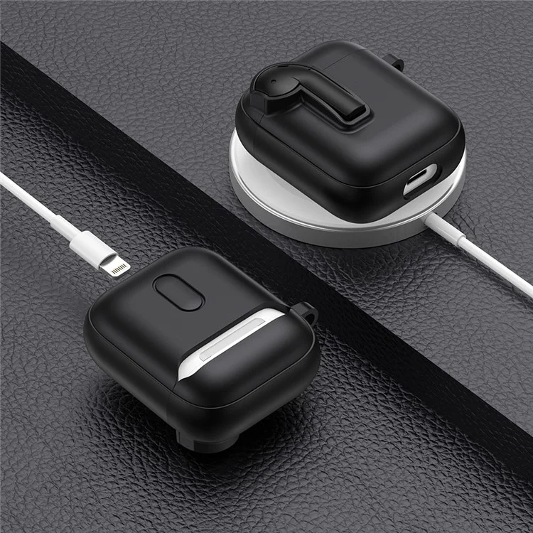Cover Colorato per Auricolari AirPods con Custodia di Ricarica Wireless (2019) / AirPods con Custodia di Ricarica (2016) - Bianco / Arancione