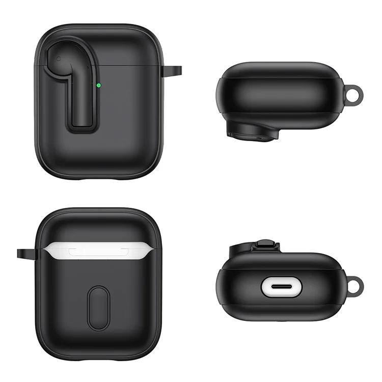 Cover Colorato per Auricolari AirPods con Custodia di Ricarica Wireless (2019) / AirPods con Custodia di Ricarica (2016) - Bianco / Arancione