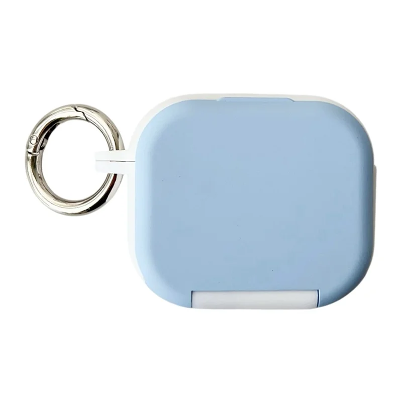 Étui de protection pour Apple AirPods 3 en PC + TPU avec coque de charge pour écouteurs TWS et crochet - Bleu
