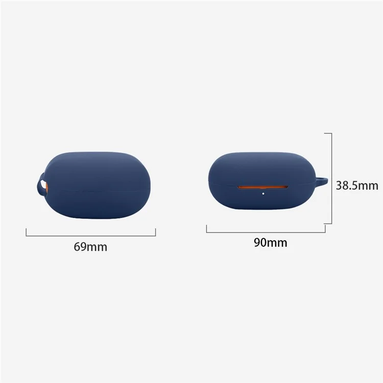 Funda de silicona para Beats Powerbeats Pro 2 con hebilla antióxido Auriculares Bluetooth Funda protectora - Azul oscuro