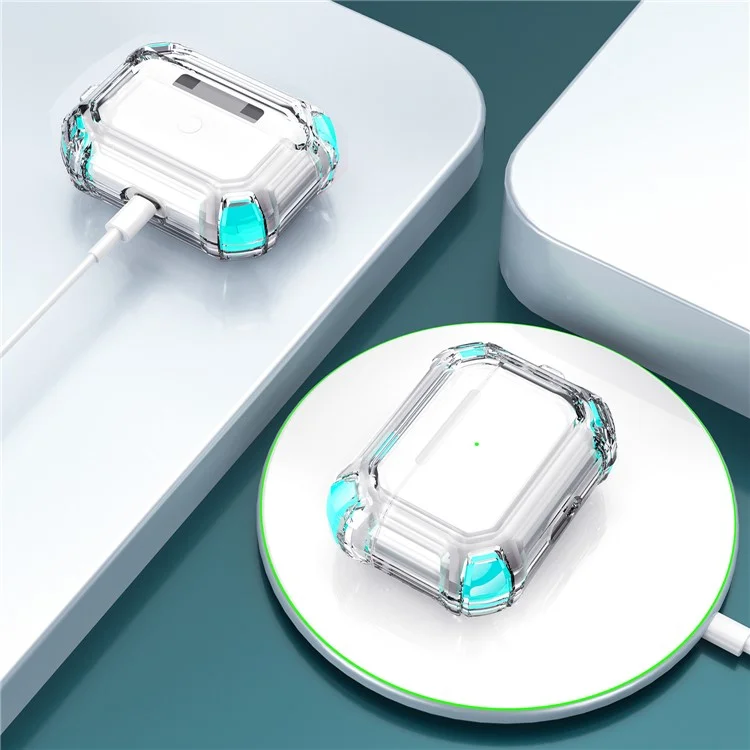 Vier-eorer-anti-drop-clear-tpu-schutzhülle Für Airpods Pro - Grün