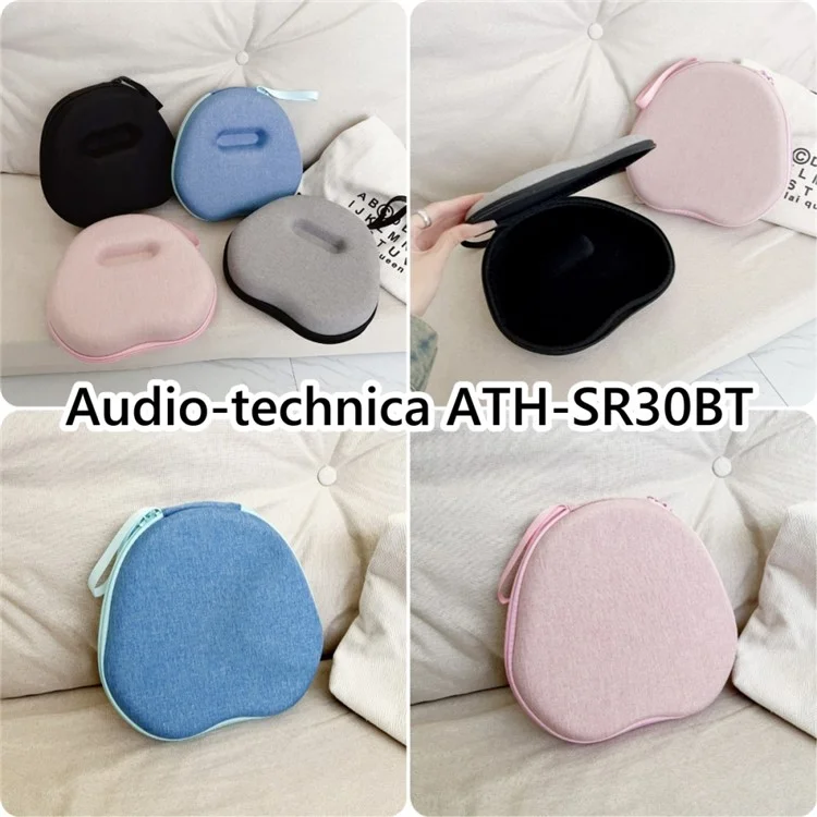 Étui de transport pour casque Audio-Technica ATH-SR30BT Sac de rangement en EVA Cartoon Étui de protection antichoc pour casque supra-auriculaire - Rose