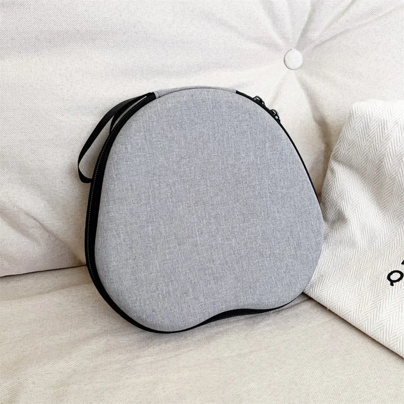 For Baseus H1 Headphone Case EVA Cartoon Storage Bag Over-Ear Headset Shockproof Protective Case - Grey
