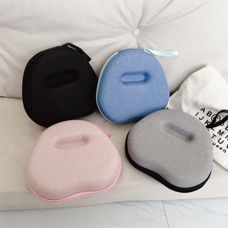 For Baseus H1 Headphone Case EVA Cartoon Storage Bag Over-Ear Headset Shockproof Protective Case - Grey
