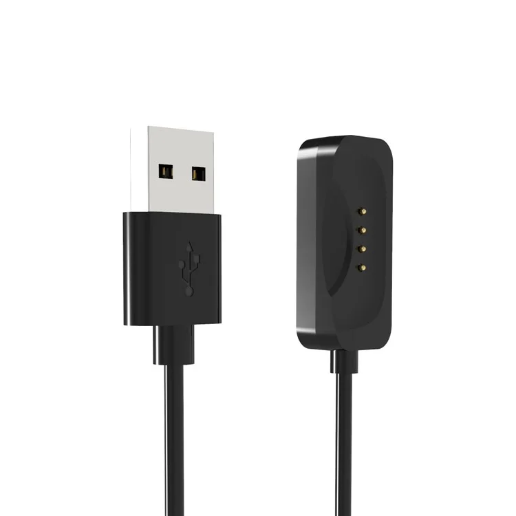 1m Smart Watch Ladegerät USB-Kabel Schnellladegerät Dock für Oppo Watch 41mm/46mm - Schwarz