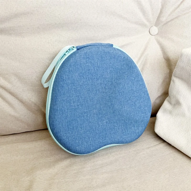 For Philips TAH5205 Headphone Case EVA Cartoon Storage Bag Over-Ear Headset Shockproof Protective Case - Blue
