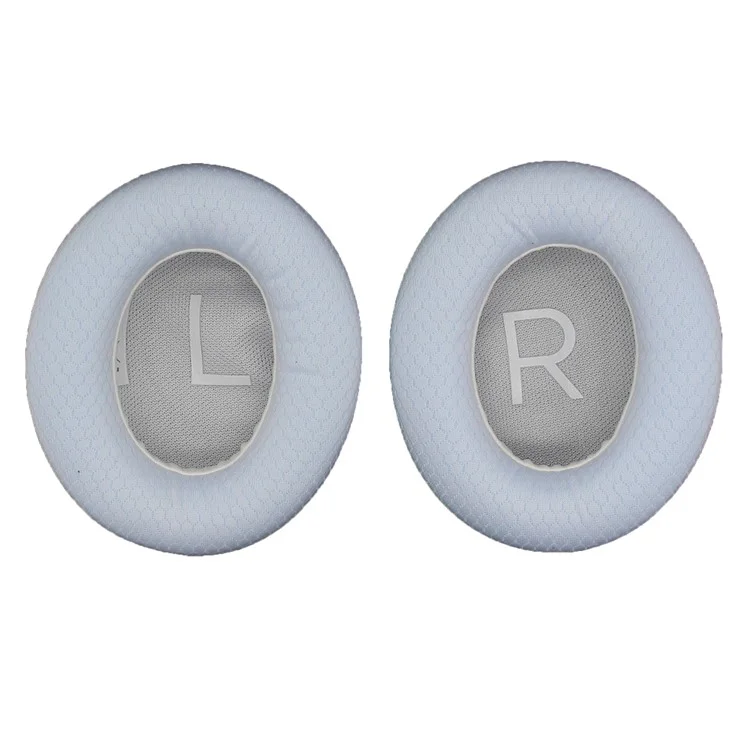 JZF-317 1Pair For Bose 700  /  NC700 Headset Earpads Foam Replacement Ear Cushions Mesh Fabric Protective Cover with Cotton Pads - White