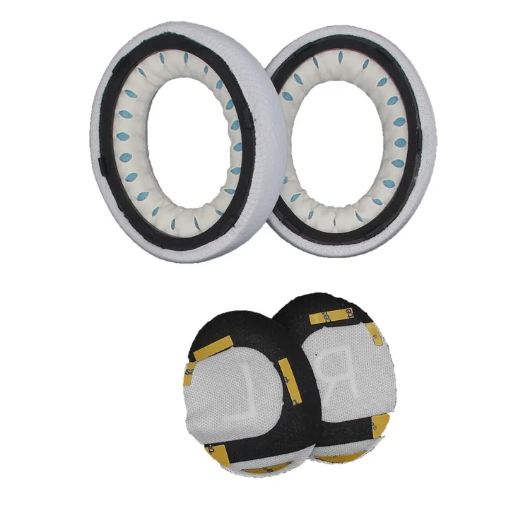JZF-317 1Pair For Bose 700  /  NC700 Headset Earpads Foam Replacement Ear Cushions Mesh Fabric Protective Cover with Cotton Pads - White