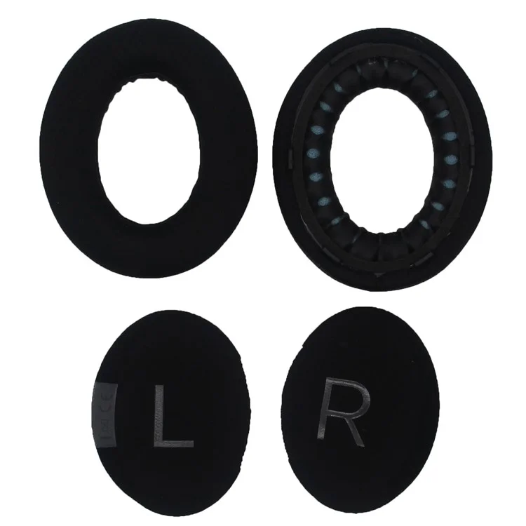JZF-317 1Pair For Bose 700  /  NC700 Headset Earpads Foam Replacement Ear Cushions Mesh Fabric Protective Cover with Cotton Pads - Black