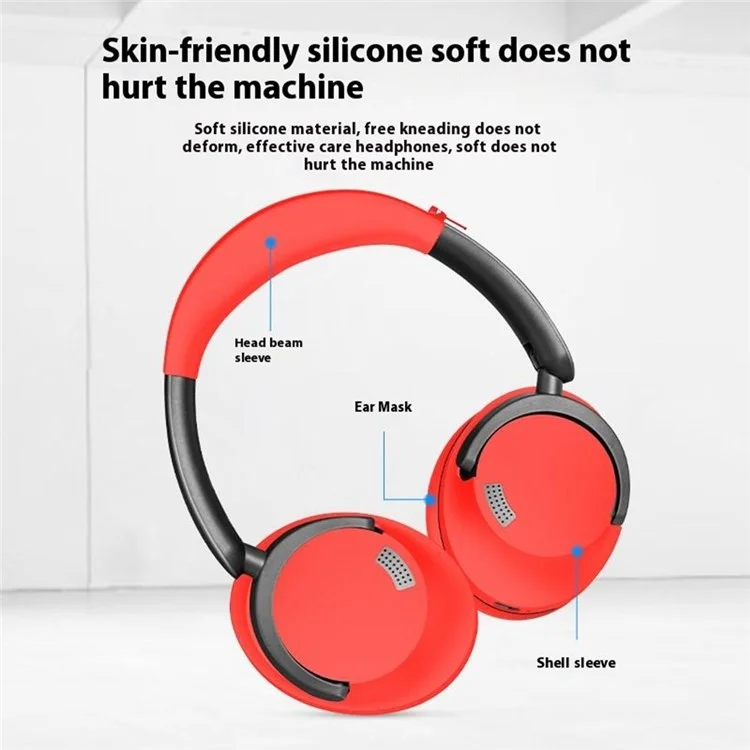 JZF-539 Headphones Protective Case For 1MORE Sonoflow  /  HC905  /  HQ51  /  HQ30 Silicone Cover Earphone Accessories - Dark Blue
