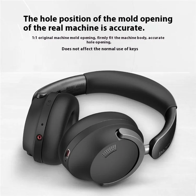 JZF-539 Headphones Protective Case For 1MORE Sonoflow  /  HC905  /  HQ51  /  HQ30 Silicone Cover Earphone Accessories - Dark Blue