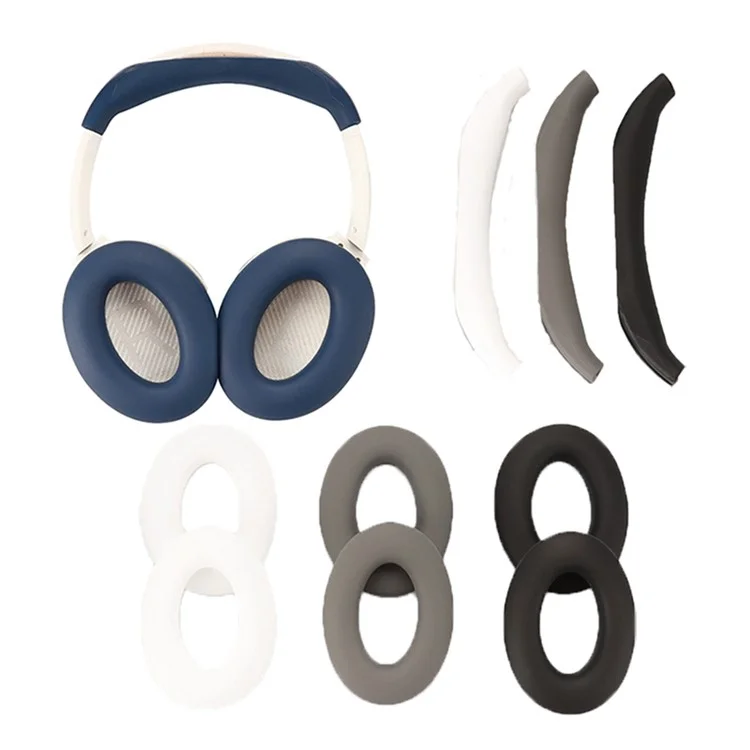 Custodia protettiva per cuffie JZF-535 per Bose QuietComfort 45 / 35 / 25 / 15 Custodia in silicone Padiglioni auricolari Accessori per auricolari - Grigio