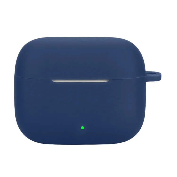For Oppo Enco Air4i Silicone Case with Anti Lost Buckle Bluetooth-Compatible Earphones Protective Cover - Dark Blue